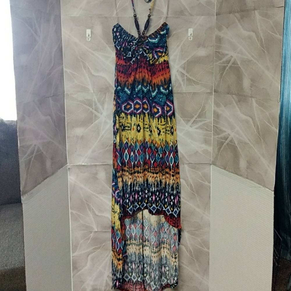 Copper Key Multicolored Strapless Dress